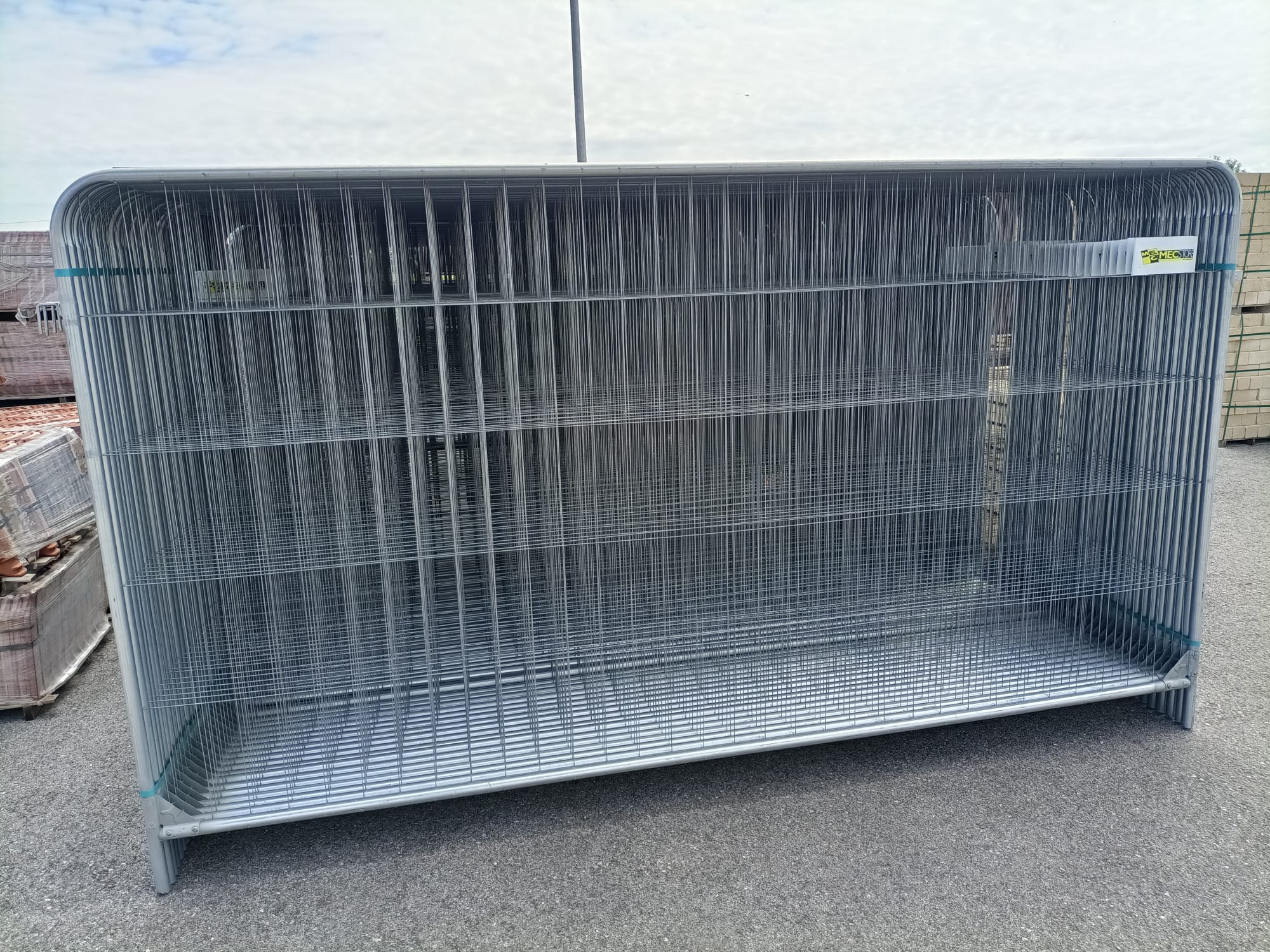 F3008028T TITAN TOP ROUND RECINZIONE MOBILE CURVA per CANTIERE lungh 3.50m x h 2.00m 30pz/pacco personalizzata MECSTORE