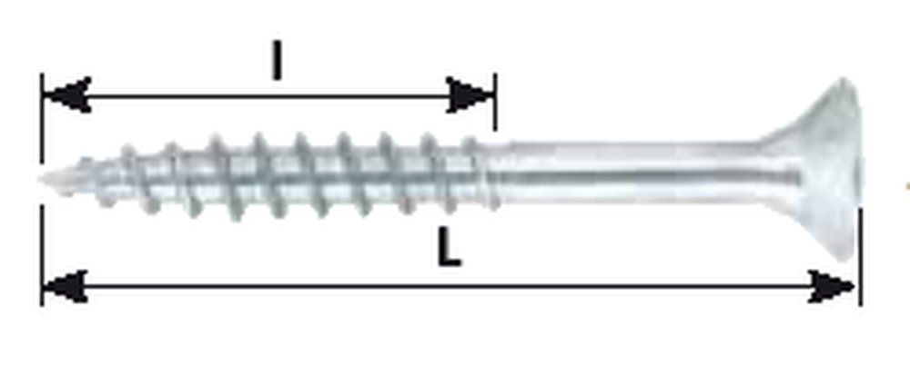 F3018100079 PVS eBL- VBU Vite TPS truciolare parz/fil. Zinc.bianca 25pz/bl, 4,5X40, cf=30pz Art. 07001B45040F2 Friulsider