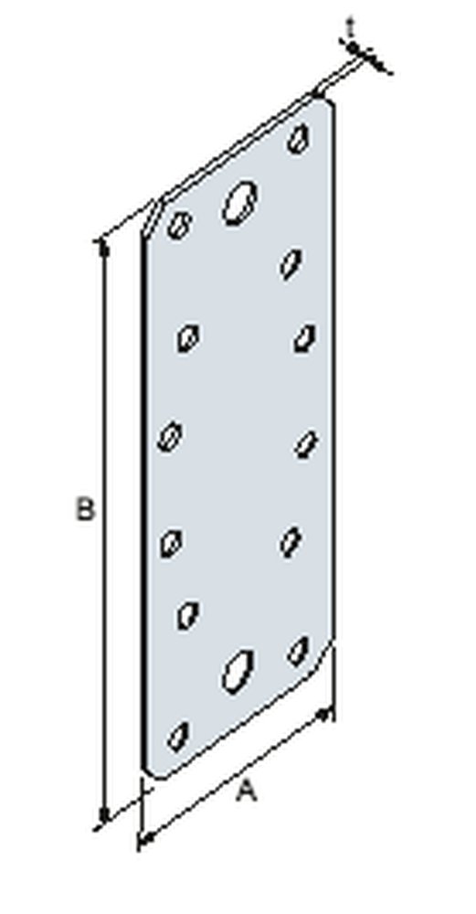 F3018100163 PVS Piastra fissaggio viti e chiodi, 55x135, cf=100pz Art. FLV55/135 Friulsider