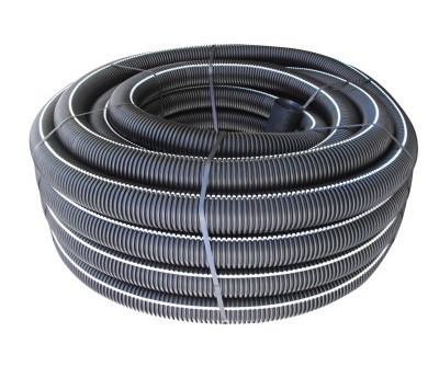 F3143230 Tubo CORRUGATO PE doppia parete Ø 125 rotolo da 50 ml colore grigio/nero