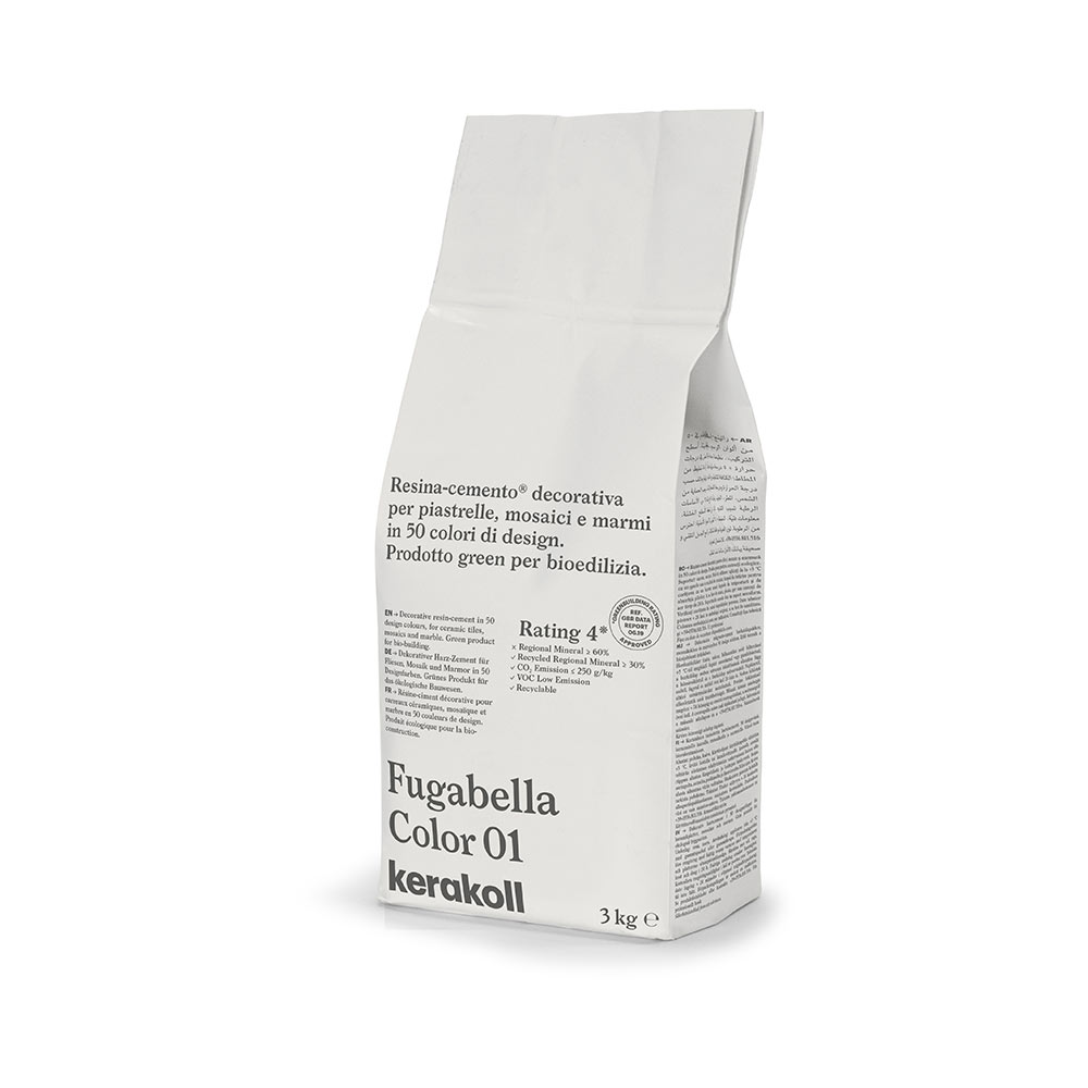 F3605ST01 STUCCO FUGABELLA COLOR colore 01/KK1 sacco da 3kg 1 cf=12 kg art.K0000A Kerakoll