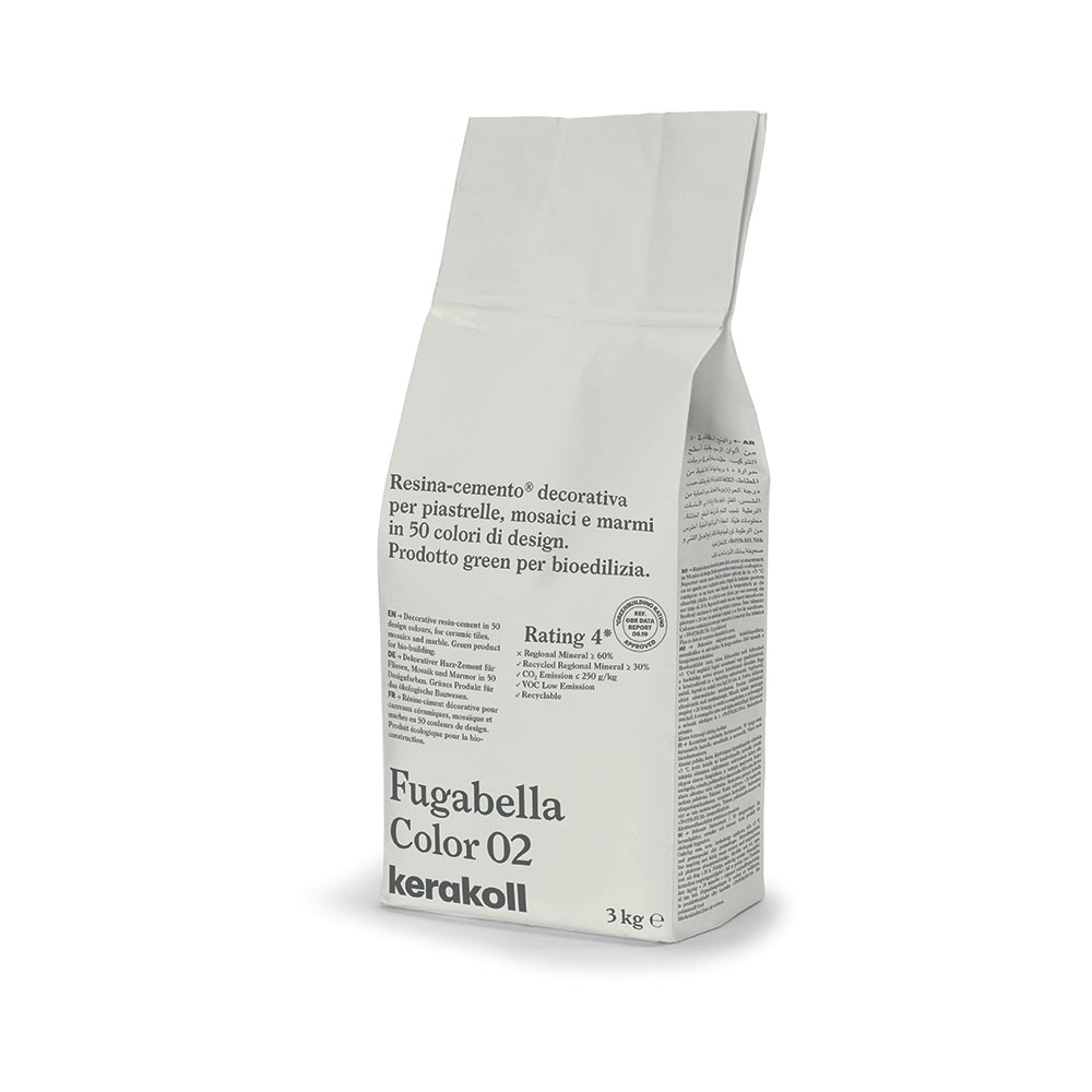F3605ST02 STUCCO FUGABELLA COLOR colore 02/KK2 sacco da 3kg 1 cf=12 kg art.K0000B Kerakoll