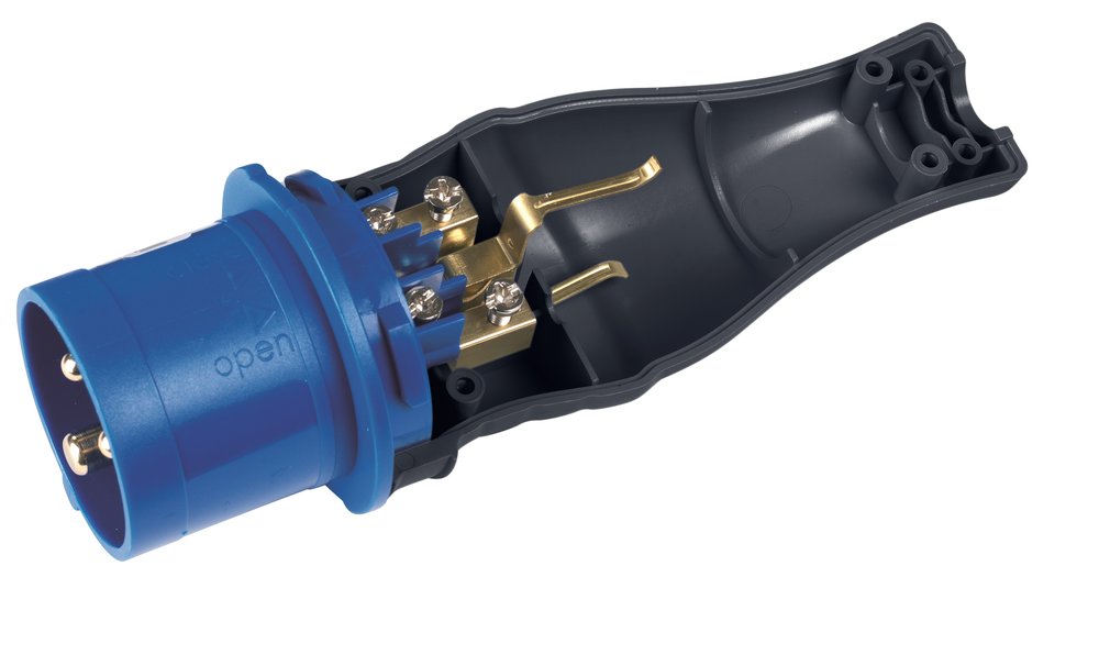 F3764100129 PVS ADATTATORE INDUSTRIALE BREVETTATO 16A 2P+T IP44 PER CONTENERE SPINA SCHUKO PRESSOFUSA 2P + TERRA Art. 1821 Rosi