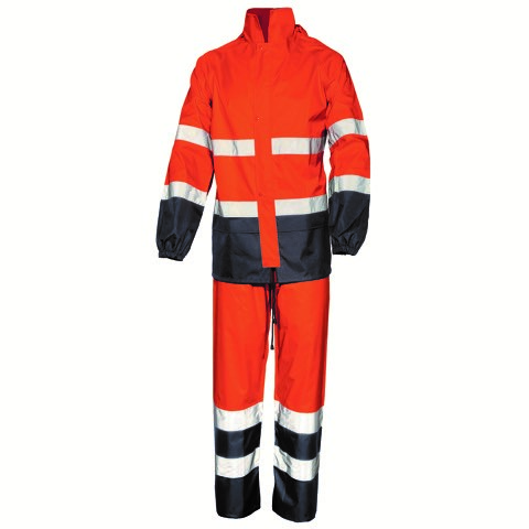 F3801100013 PVS COMPLETO IMPERMEABILE AV GLARE Arancione fluo-Blu Navy Taglia XXL Art. 01800 047 Industrial Starter
