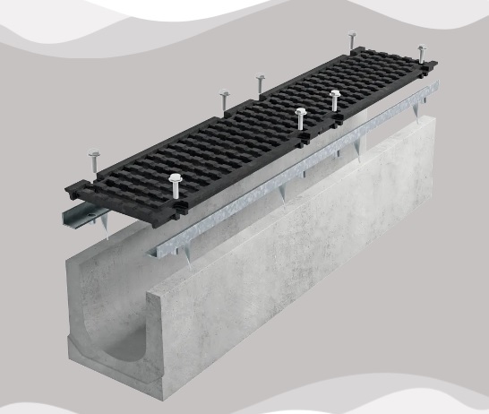 F3964EVO15GGCV2 CANALE EVOLUTION 150 STANDARD misura 215xH220x1000 mm GRIGLIA GHISA C250 canale calcestruzzo BC=20PZ Art.EVO15GGCV21 F.l...