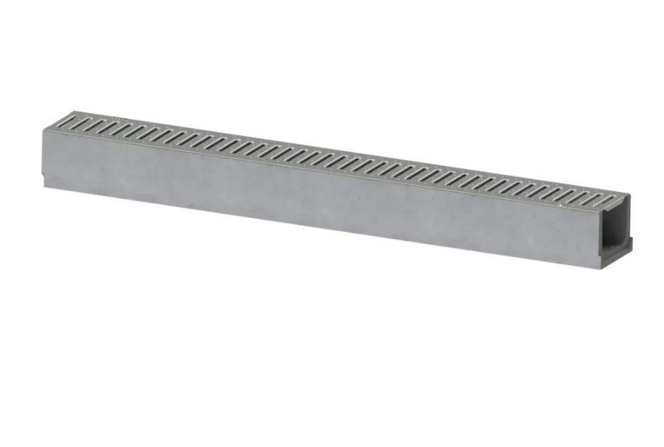 F3964SEL10GZS CANALE SELFIE 100 STANDARD misura 125xH95x1000 mm GRIGLIA ZINCATA A15 canale in calcestruzzo BC=49PZ Art. SELFIE10GZS F....