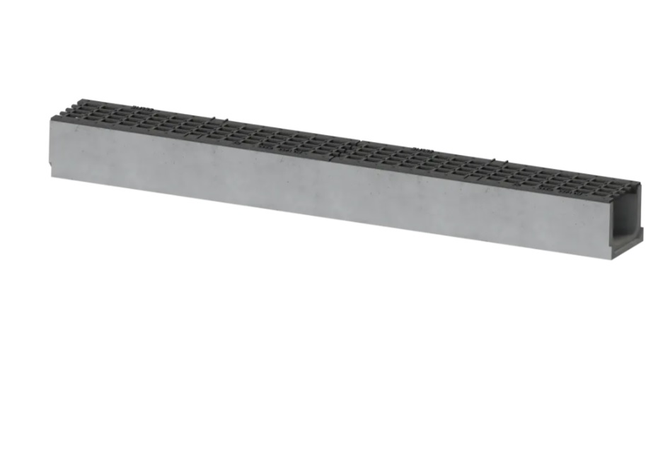 F3964SELB10GGV CANALE SELFIE 100 BASSO misura 125xH55x1000 mm GRIGLIA GHISA C250 canale in calcestruzzo BC=42PZ Art. SELFIEB10GGV20 F.l...