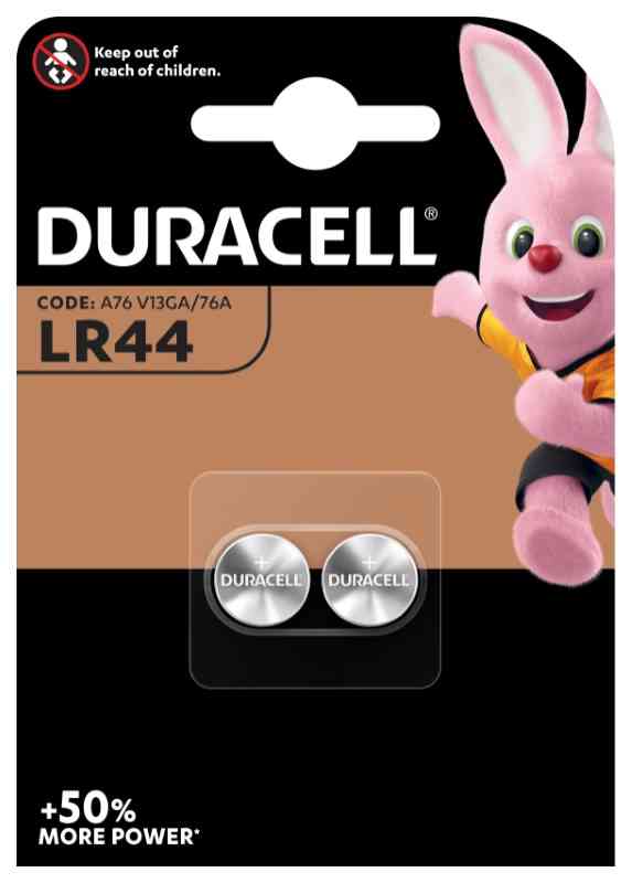 F39740020 PVS DURACELL ELECTRONICS LR44 - BLISTER 2 PEZZI Art. DU23 Cfg