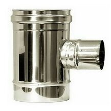 F309945060250 INOX RACCORDO RETTO Ø 250 a 90° Femmina a tenuta T.200 camino monoparete art.4506 Fibrotubi
