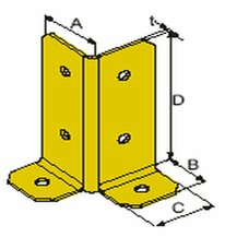 F3018100196 PVS Portapilastro piegato a L, 60x60x170, cf=10pz Art. PPJL60 Friulsider