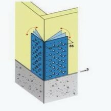 F30434050E300 Paraspigolo/angolare ECONOMICO con ANGOLO VARIABILE per cartongesso mm30x30 lungh mm3000 pacco da 75ml Art. 4050.E.300 E...