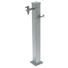 E3630EVOSIL FONTANA Art.606-SIL silver COMPLETA di BASE Art.606-B05.CB-SC QUADRA bianca completa di RUBINETTO e PORTAGOMMA Bonfante