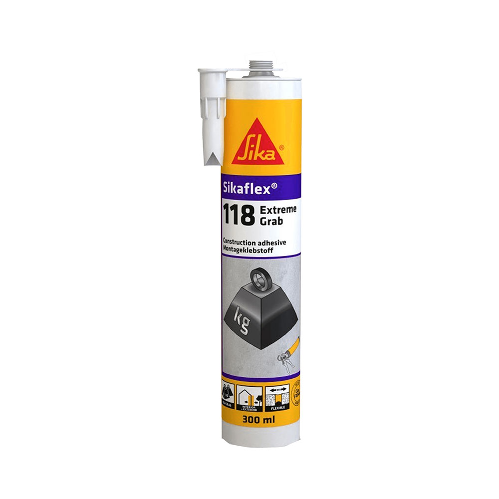 E37980009 SIKA SIKAFLEX-118 EXTREME GRAB bianco adesivo per edilizia ad elevata presa cartuccia da 290 ml art.584772 Sika