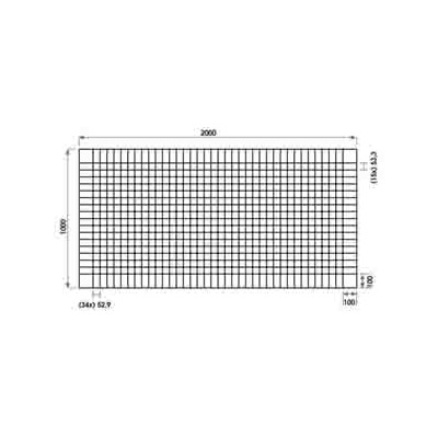 F3010PAV Rete MASSETTI 1000x2000 mm PAVITEC NERVATA filo Ø 3 maglia 100x100 Cavatorta