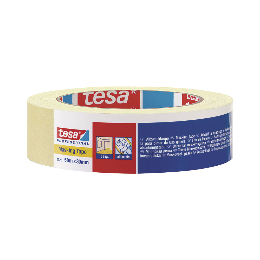 F3013T4323-50 NASTRO CARTA 4323 semicrespata 50mmX50m per pittura art.4323-00044 Tesa (scatola da 36 rt)
