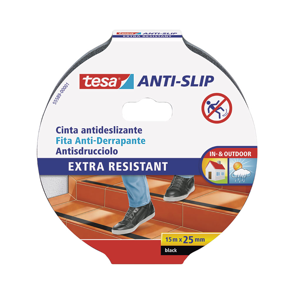 F3013T55589 NASTRO Anti Slip (ANTISDRUCIOLO) nero 25mmX15m art.55589-00001 TESA
