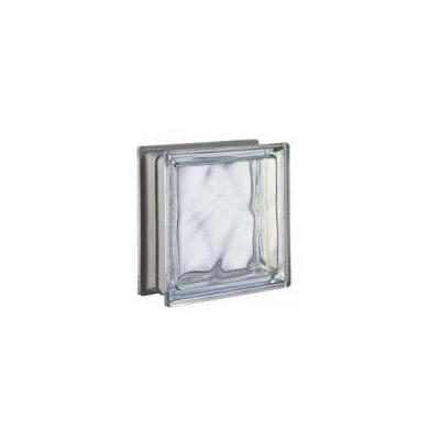 F3033172999134 DESIGN VETROMATTONE/vetroarredo colore NEUTRO ONDULATO Q19/O 19x19X8 art.119821 Seves
