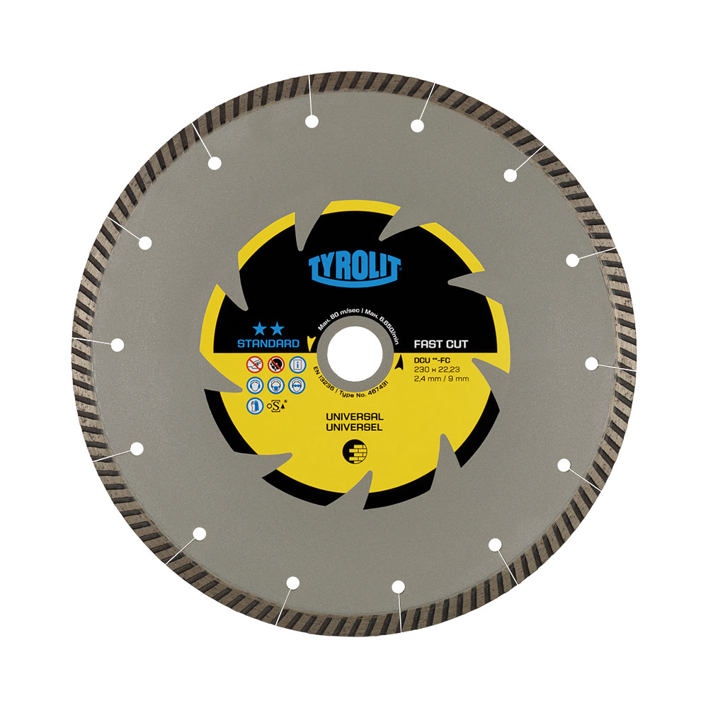 F3036DS810 Disco DIAMANTATO corona continua UNIVERSALE 115x2.5 STANDARD per smerigliatrice art.34499939 Tyrolit