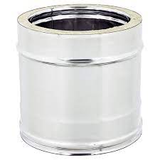 F309944520080 DOPPIAPARETE TUBO INOX Ø 80 lineare mt.0.25 camino art.4452 Fibrotubi
