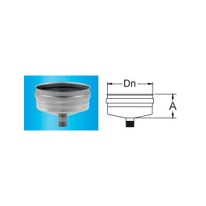 F309945090250 INOX GOCCIOLATOIO Ø 250 per Tubo INOX camino monoparete art.4509 Fibrotubi
