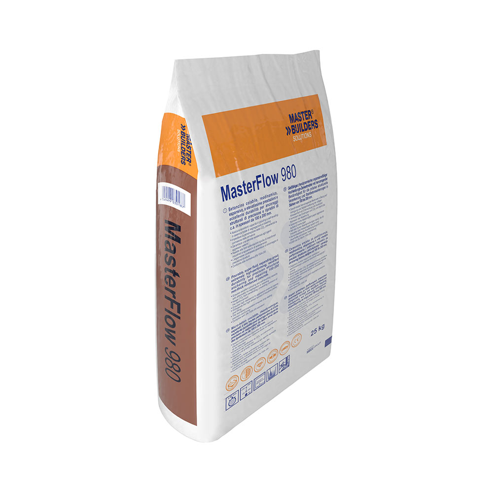 F3128006 SIKAGROUT S 33 BG/MASTERFLOW 980 betoncino cementizio premiscelato per ancoraggi sacco da 25 kg bc=1500 kg art.812805 Si...