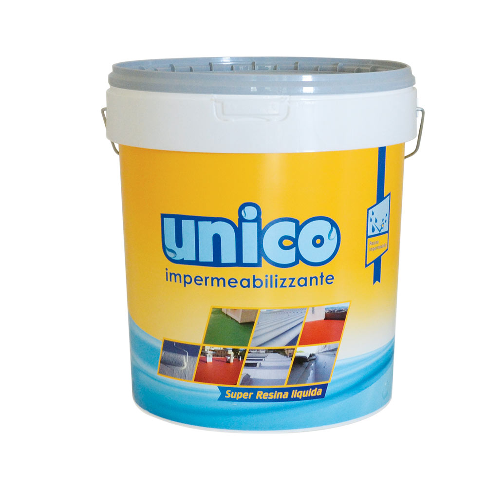 F36000020 UNICO GRIGIO da 5 KG membrana liquida impermeabilizzante Base ACQUA Art. G1A100805G Icobit