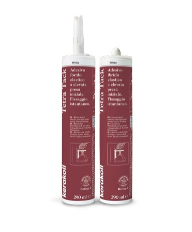 F360550459 SILICONE TETRA TACK WHITE colore BIANCO adesivo ibrido elastico elevata presa iniziale cartuccia da 290ml art.50459 Kera...
