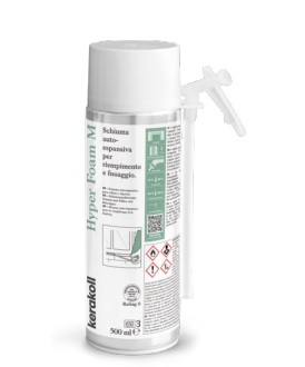F360550481 SCHIUMA HYPER FOAM M MANUALE poliuretanica per riempimento e fissaggio 500ml art.50481 Kerakoll