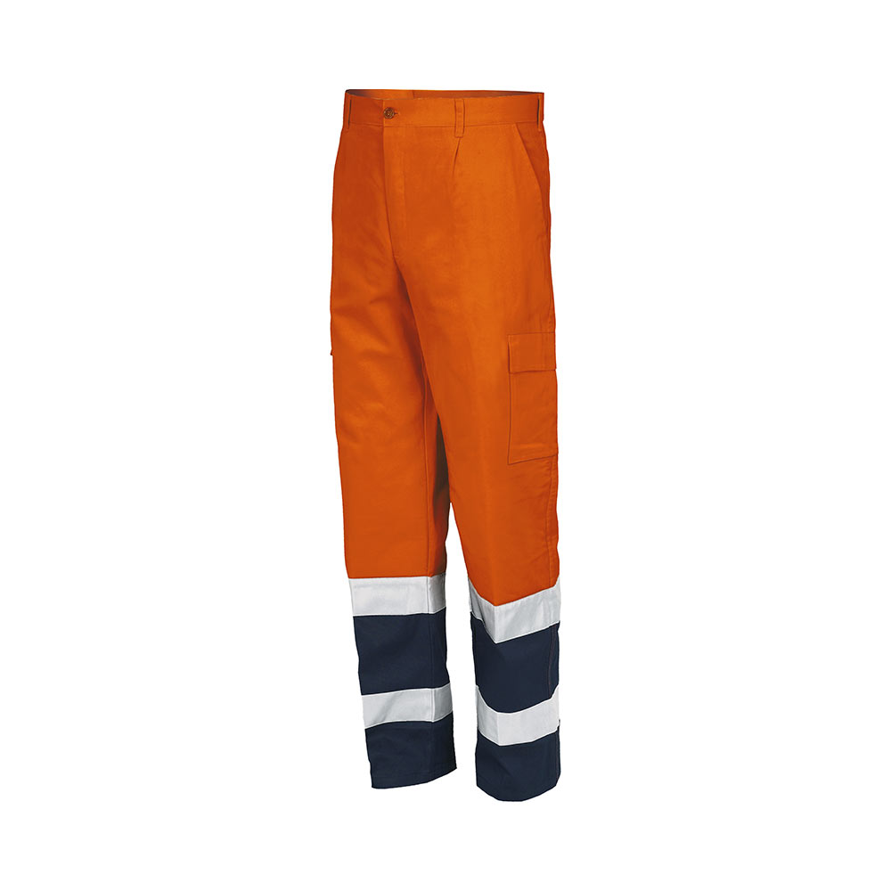 F38020014 PANTALONE da lavoro AV Taglia XL, Alta Visibilità ARANCIONE, in cotone e poliestere Art. 8430N Industrial Starter