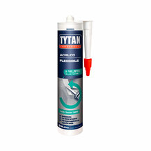 E37880013 TYTAN SILICONE ACRILICO FLESSIBILE alta adesione ed elasticità colore bianco cartuccia da 300 ml art.711001/10044292 Se...