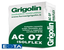 E39371201050011 AC 07 ISOLFLEX RASANTE/COLLANTE grigio per CAPPOTTO in sacco da 25 kg personalizzato MECSTORE art.1201050011 Grigolin