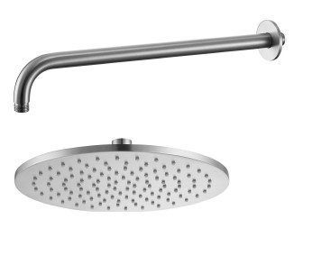 E3951ARK106 COMPLETO BRACCIO DOCCIA serie TEKNO CM.35 e SOFFIONE VIENNA Ø 25 in acciaio Art. ARK106 rubinetteria Arkitea