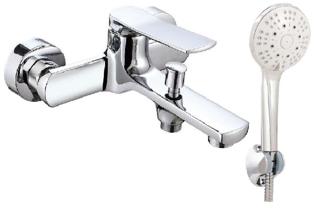 E3951ARK305 MISCELATORE VASCA serie MOOV ottone cromato con KIT DOCCIA, FLESSIBILE, SUPPORTO e DOCCIA Art. ARK305 rubinetteria Arkit...