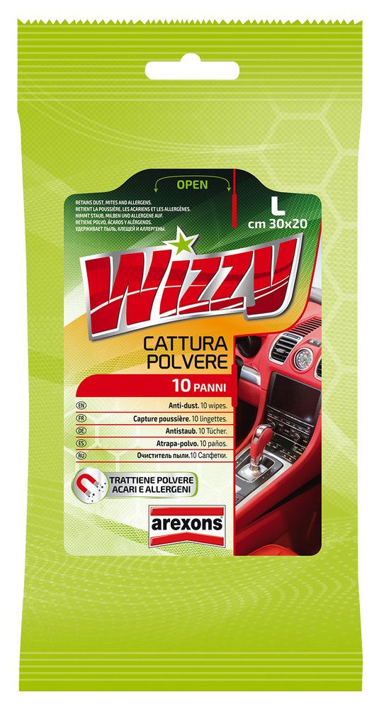 F300310003 PVS WIZZY CATTURAPOLVERE 8 LINGUE 10 PANNI Art. 1973 Arexons