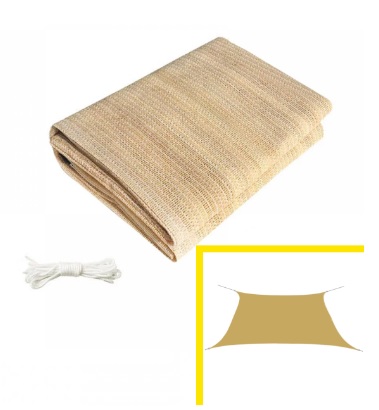 F30240026211 VELA OMBREGGIANTE QUADRATA mt 3.6x3.6 con occhioli art.0026211  Cenigomma