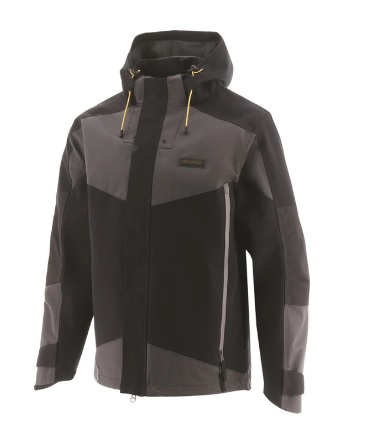 F3046600097 CAT 1310112 taglia L GIACCA uomo ANTIVENTO/PIOGGIA con CAPPUCCIO e ZIP intera grigio/nero mod. TRITON art.0600097 Cenigo...