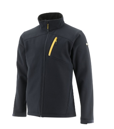 F3046600110 CAT 1310152 taglia L GIACCA SOFTSHELL uomo con ZIP intera colore nero art.0600110 Cenigomma