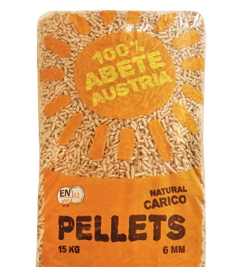 F3126PELLSOLE PELLETS SOLE Legna di ABETE A1  sacco da 15 kg  Bc= 72 Sa