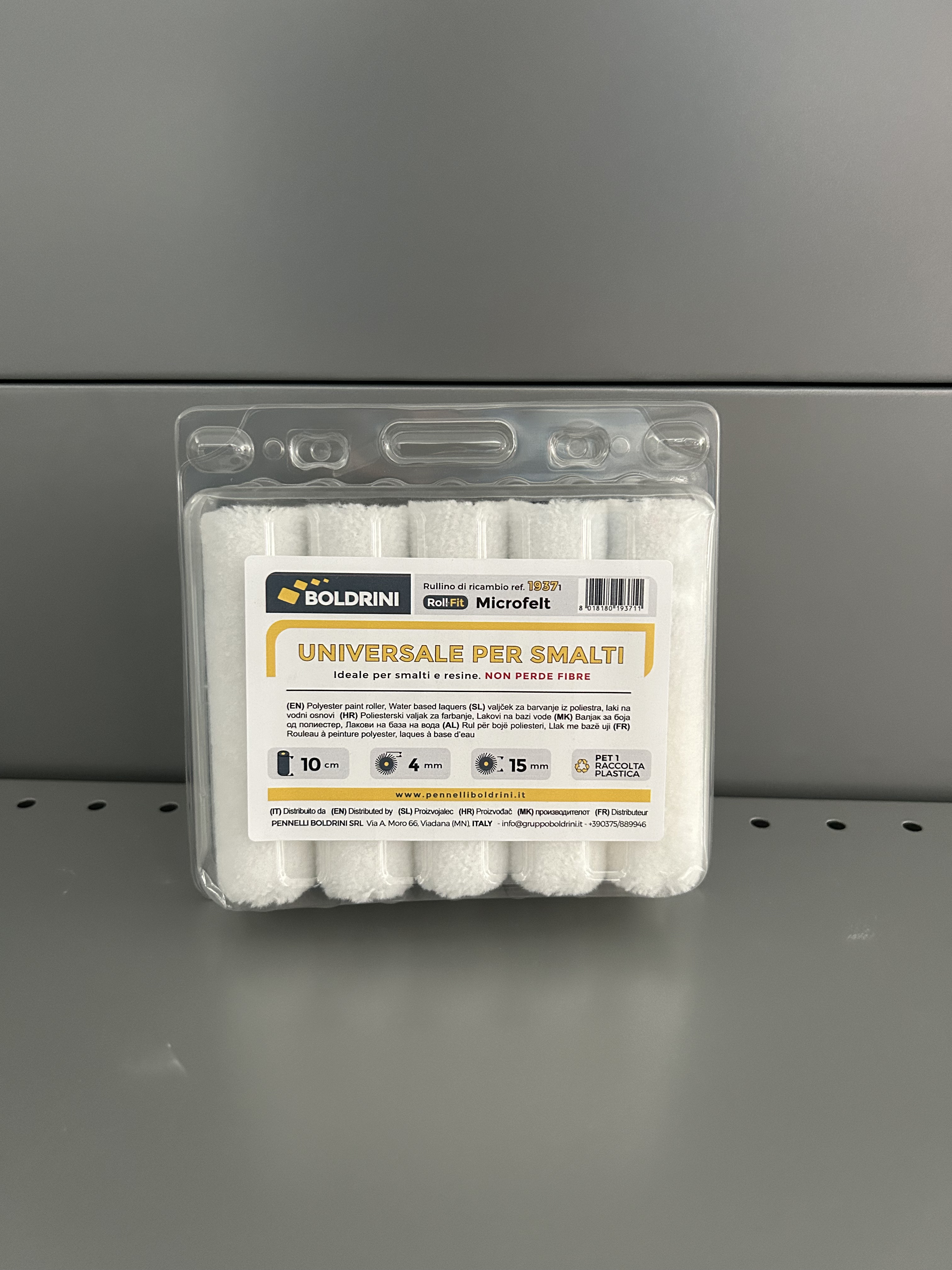 F3602100004 RULLINO/RULLO di ricambio MicroFelt 4mm, S.1937 cm 10 per pittura Art 19371 Boldrini