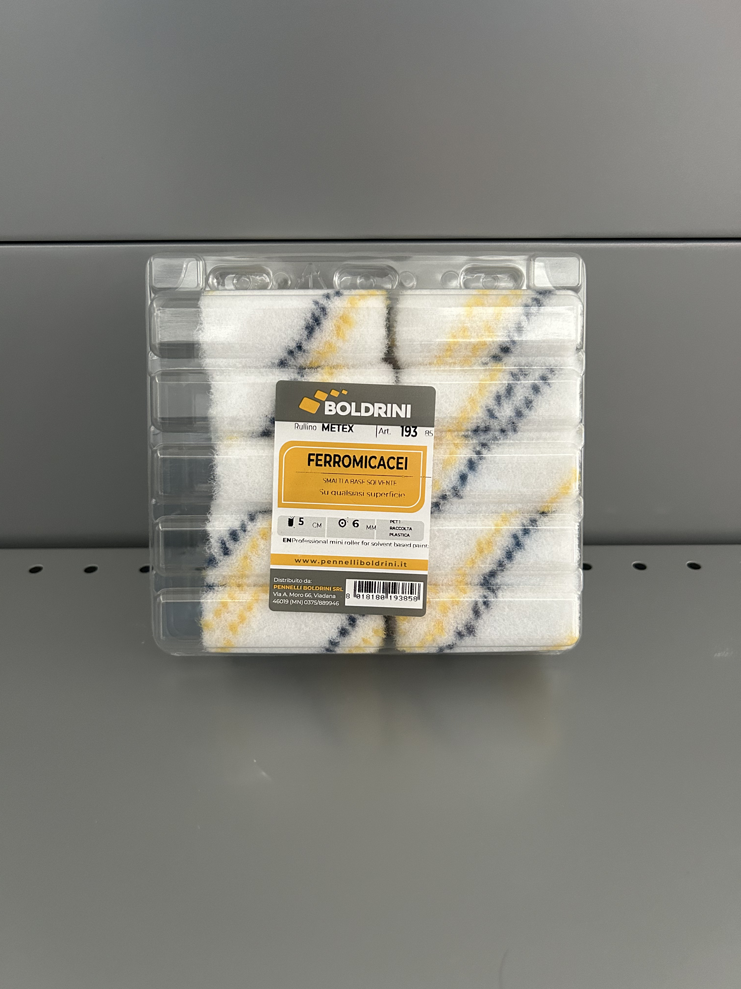 F3602100005 RULLINO/RULLO di ricambio Metex 6mm, S.1938 cm 5 per pittura Art 19385 Boldrini