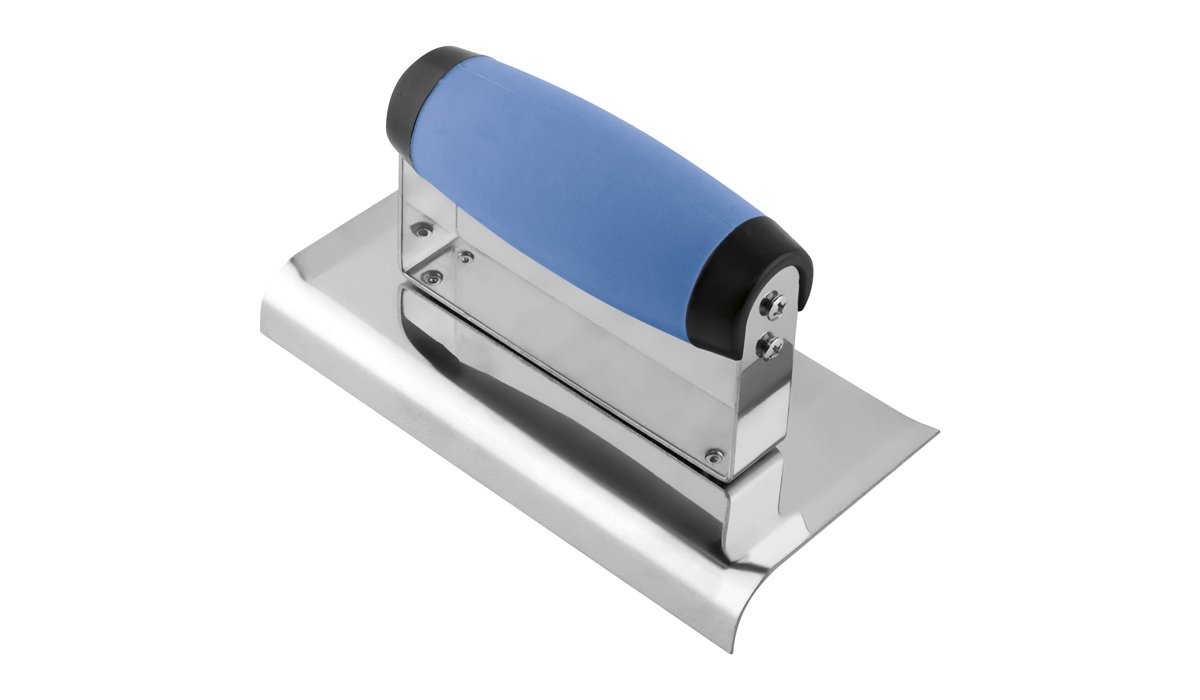 F36040280 Art.043041 FRATTAZZO/frattone per GRADINI in acciaio mis. 150X70 mm manico in ABS Ausonia