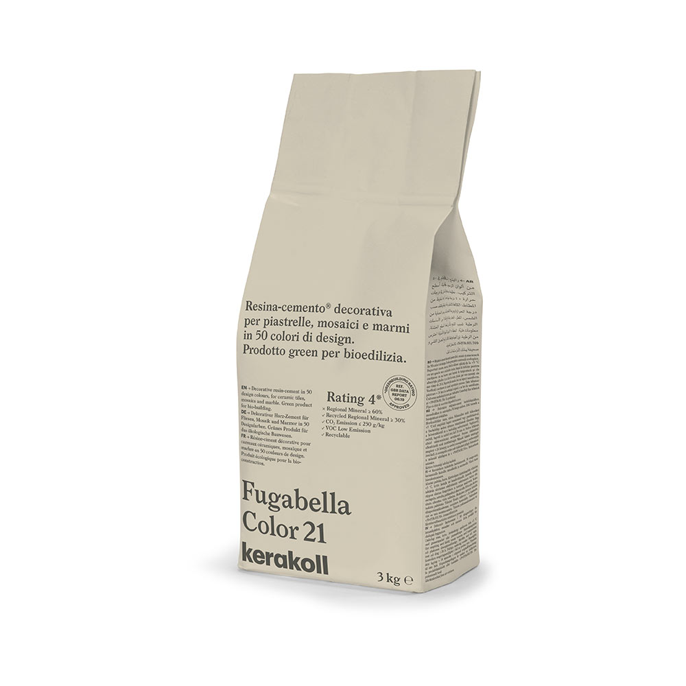 F3605ST21 STUCCO FUGABELLA COLOR colore 21/KK107 sacco da 3kg 1 cf=12 kg art.K0001C Kerakoll