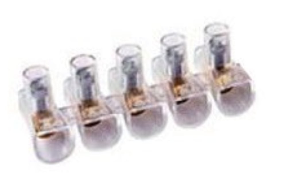 F3764100090 PVS MORSETTI VOLANTI TRASPARENTI SEZ. 4MM - BARRETTE DA 5 POLI Art. RS040 Rosi