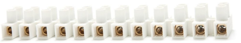 F3764100094 PVS MORSETTIERA IN POLIESTERE BIANCO SEZ. 4 - BARRETTA 12 POLI - BIANCO Art. RSPA30P Rosi