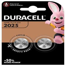 F39740016 PVS DURACELL ELECTRONICS CR2025 - BLISTER 2 PEZZI Art. DU21B2 Cfg