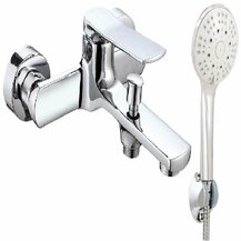 E3951ARK305 MISCELATORE VASCA serie MOOV ottone cromato con KIT DOCCIA, FLESSIBILE, SUPPORTO e DOCCIA Art. ARK305 rubinetteria Arkit...