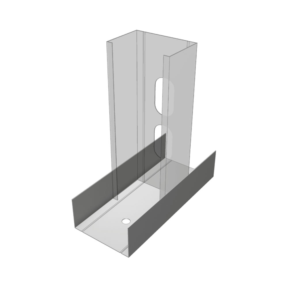 E20030115 GUIDA a U 40x75x40 da 4000mm per pareti divisorie cartongesso SP. 0.6mm Atena