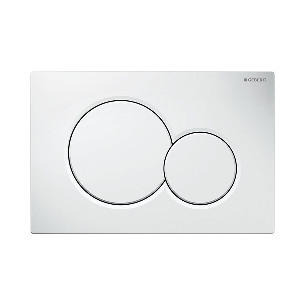 F3816016 SIGMA 01 PLACCA di comando a 2 quantità colore BIANCO per CASSETTA INCASSO GEBERIT art. 115.770.11.5 Termoidraulica