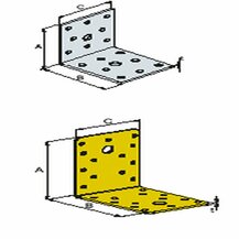 F3018100169 PVS Piastra di fissaggio angolare, 70x70x55, cf=100pz Art. AB70 Friulsider