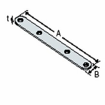 F3018100190 PVS Piastrina diritta, 75x15, cf=100pz Art. ECA75/2 Friulsider